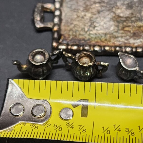 Vintage Miniature Dollhouse Brass Teapot & Tray SET - Picture 8 of 8